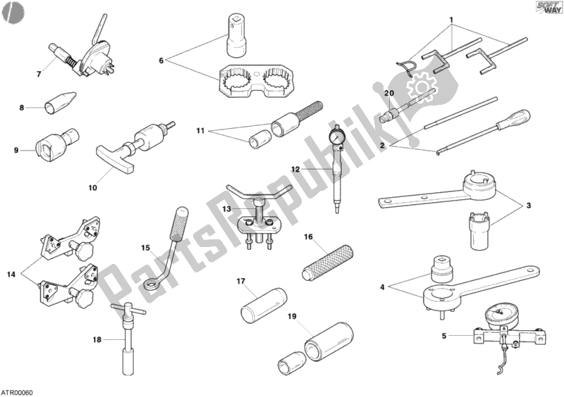 All parts for the 01a - Workshop Service Tools, Engine of the Ducati Superbike 749 R 2006